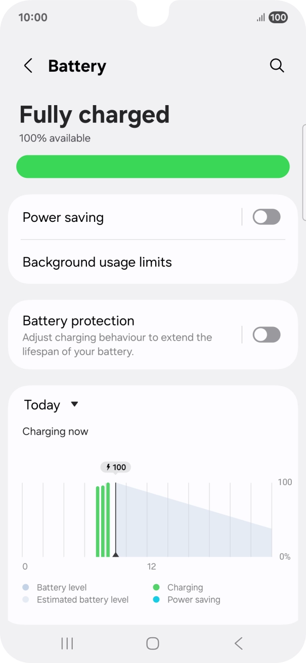 Press Power saving.