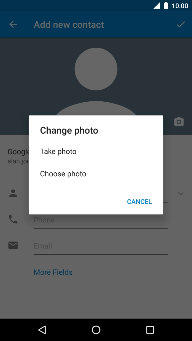 Press Choose photo.
