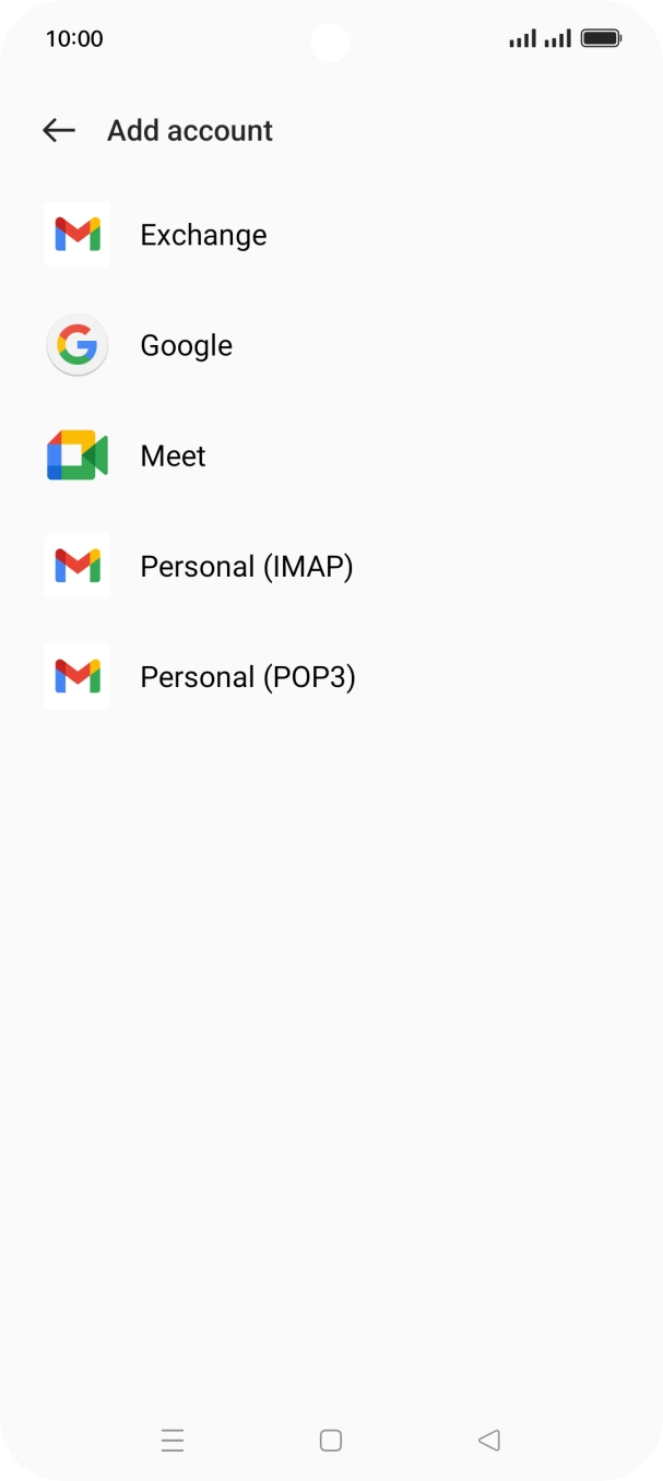 Press Google.