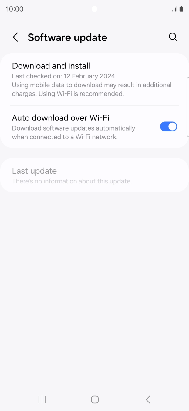 Press Download and install. If a new software version is available, it's displayed. Follow the instructions on the screen to update the phone software.