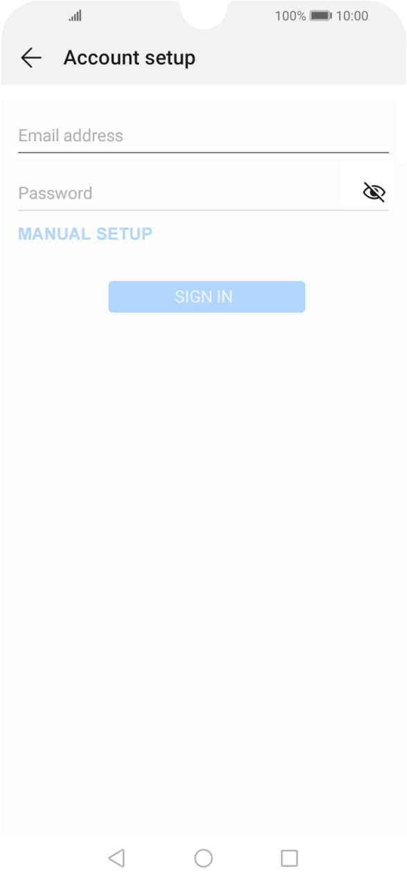 Press Email address and key in your email address.