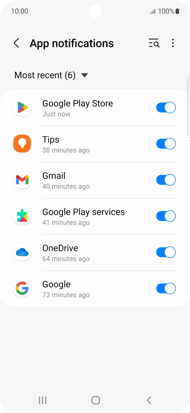 Press the drop down list.