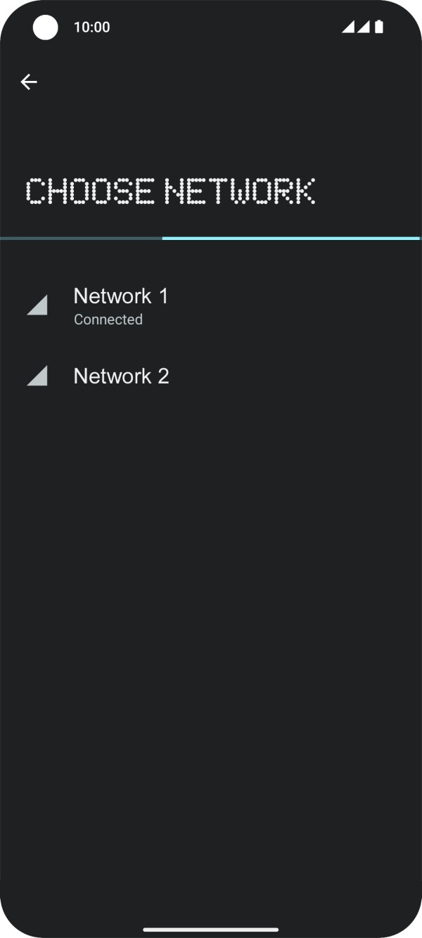 Press the required network. Press the required network.