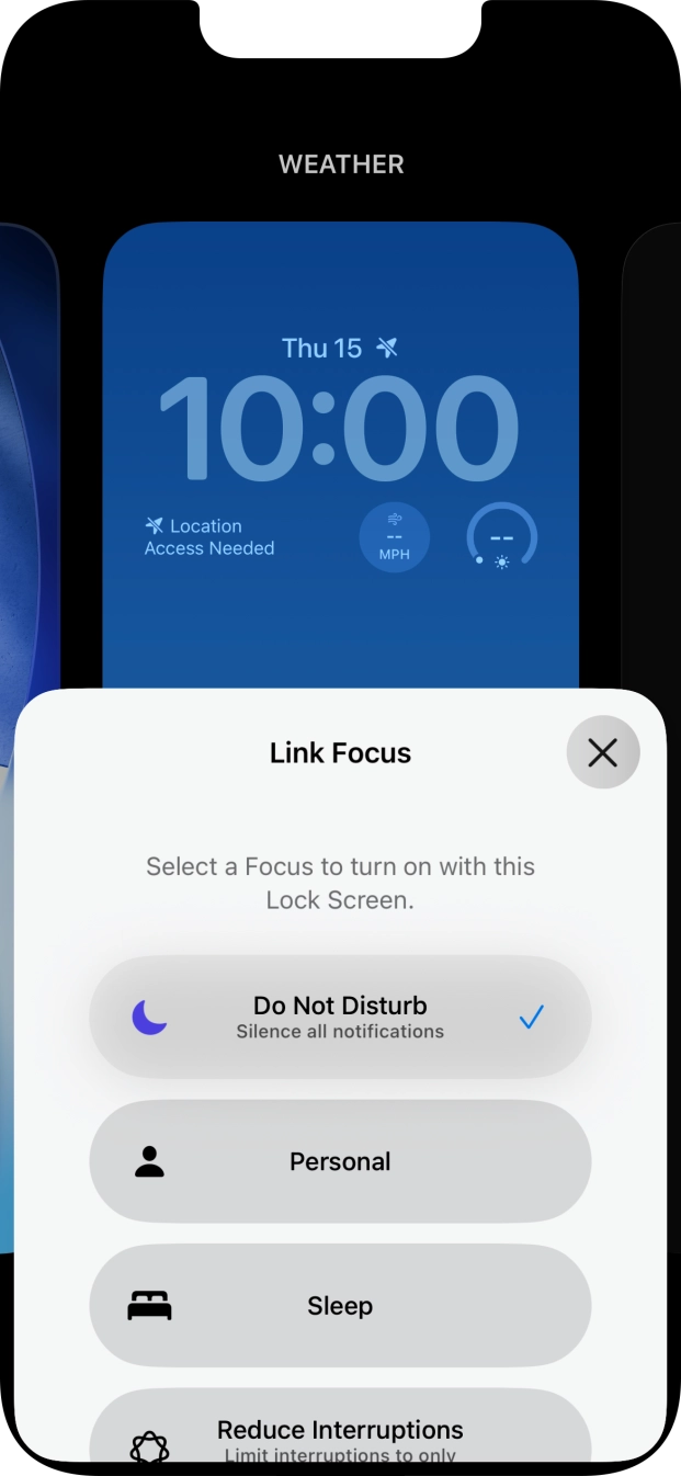 Press the close icon.