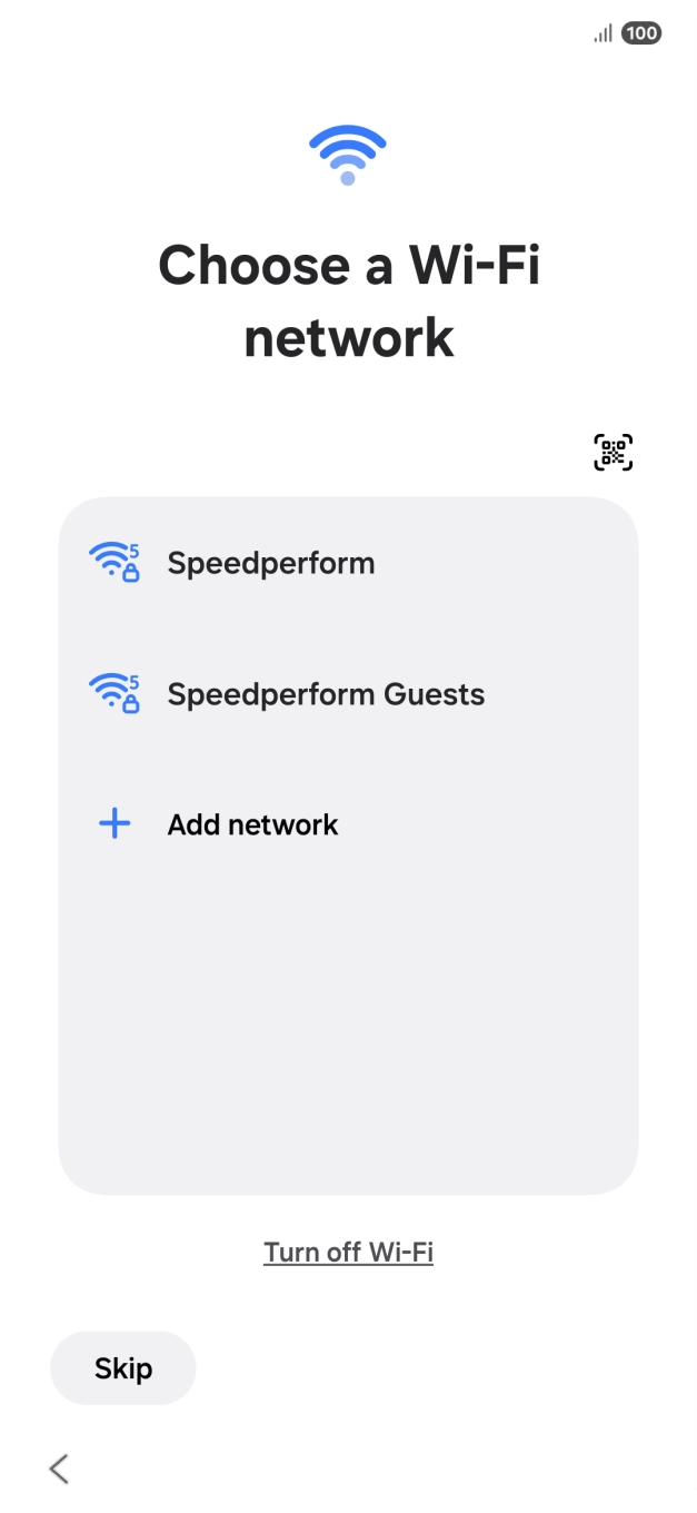 Press the required WiFi network.