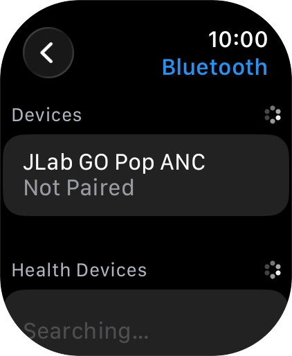 Press the required Bluetooth device.