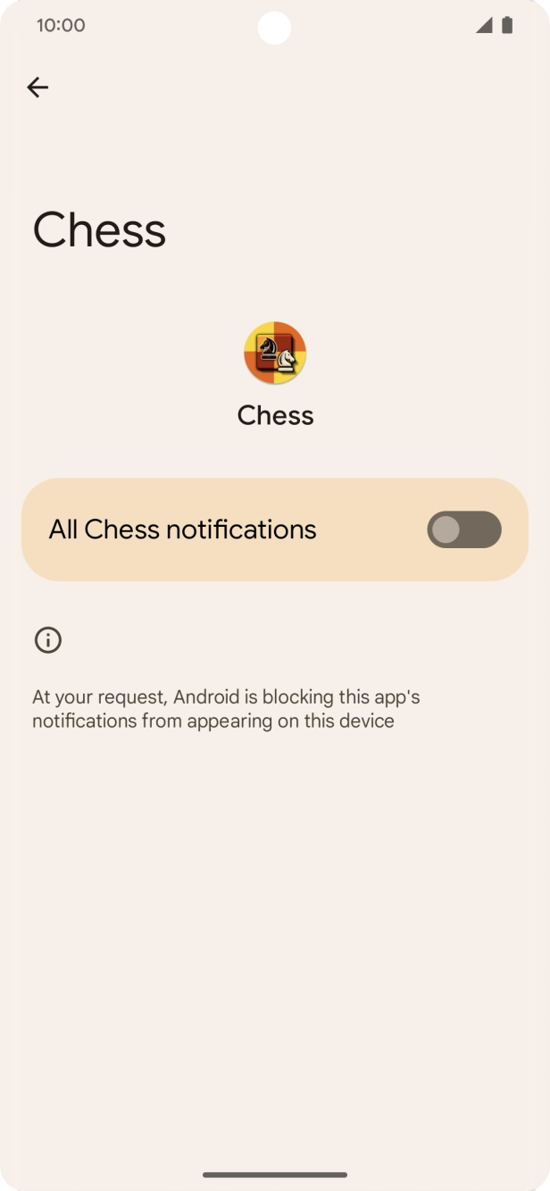 Press the indicator next to 'All notifications' to turn the function on or off.