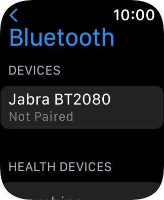 Press the required Bluetooth device.