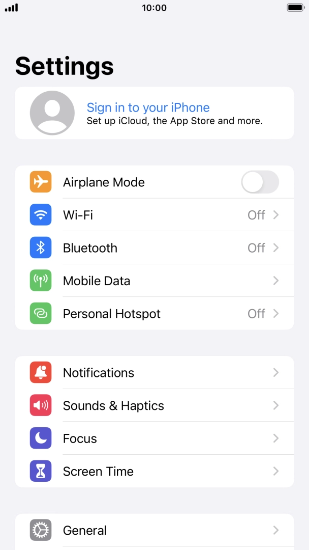 Press Sign in to your iPhone. Press Sign in to your iPhone.