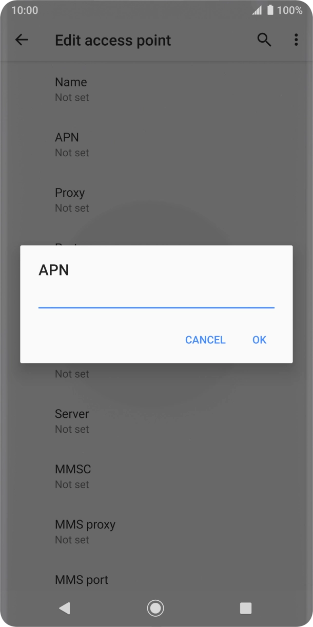 Key in wap.o2.co.uk and press OK.