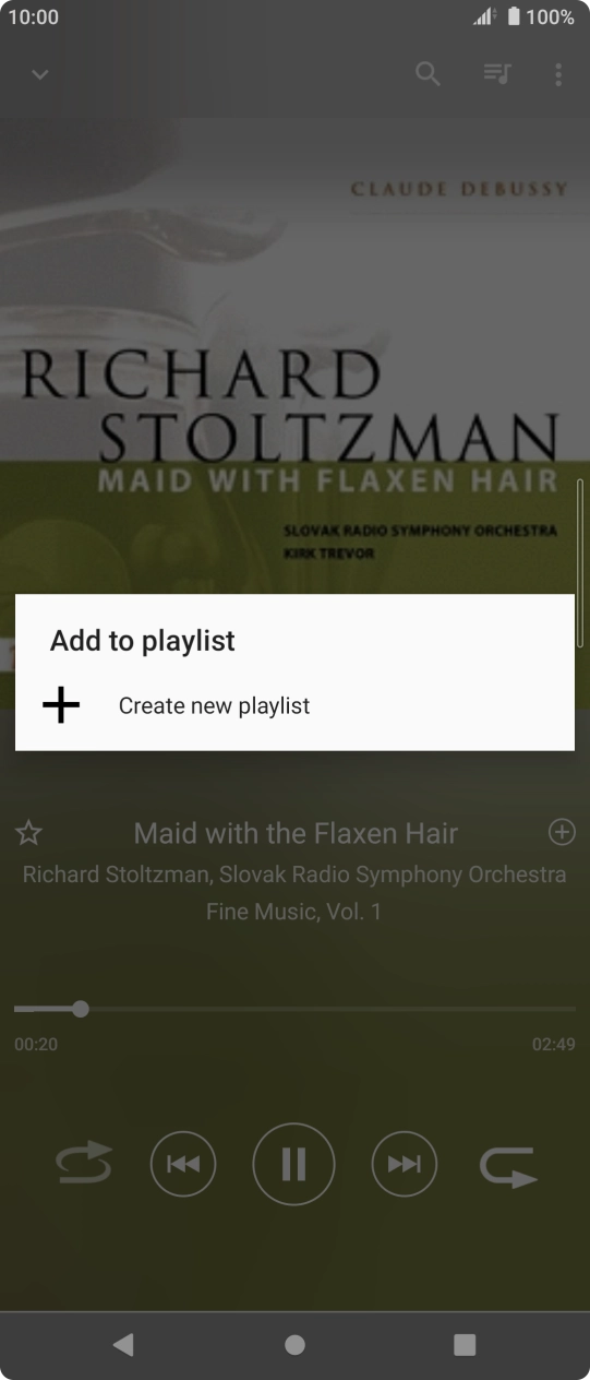 Press Create new playlist. Press Create new playlist.
