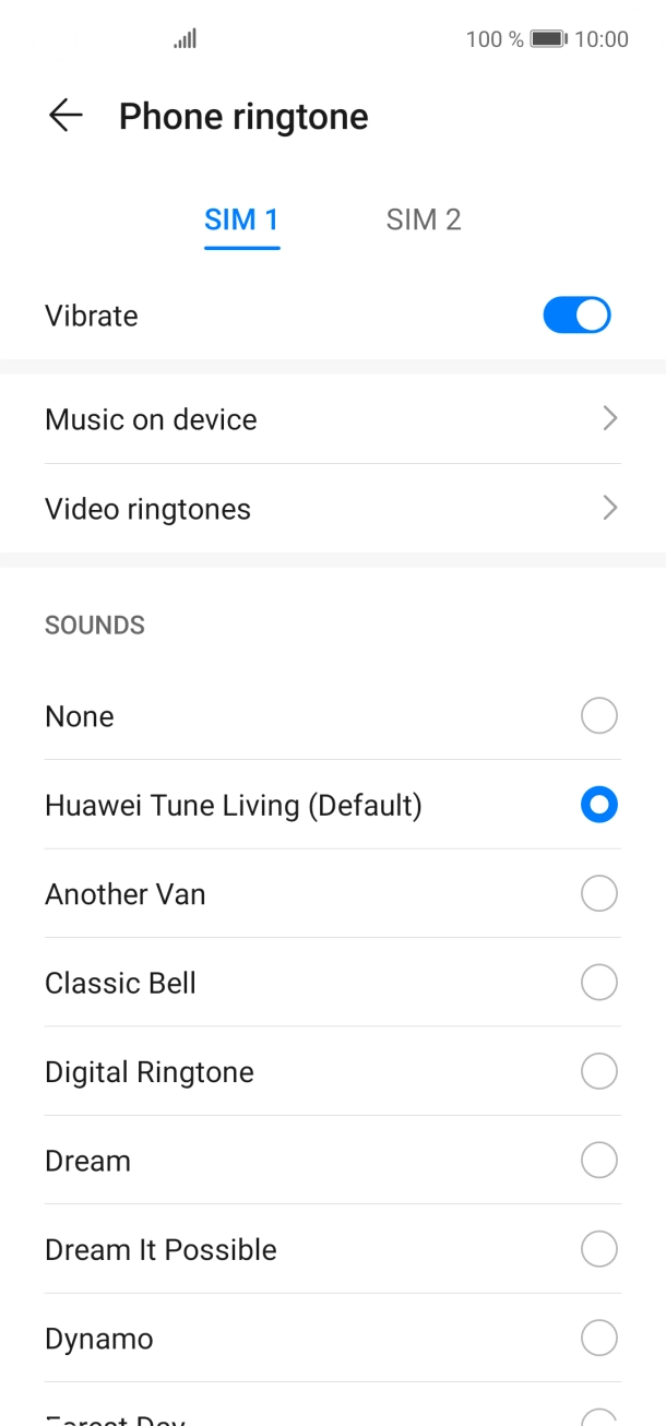 Press Music on device.