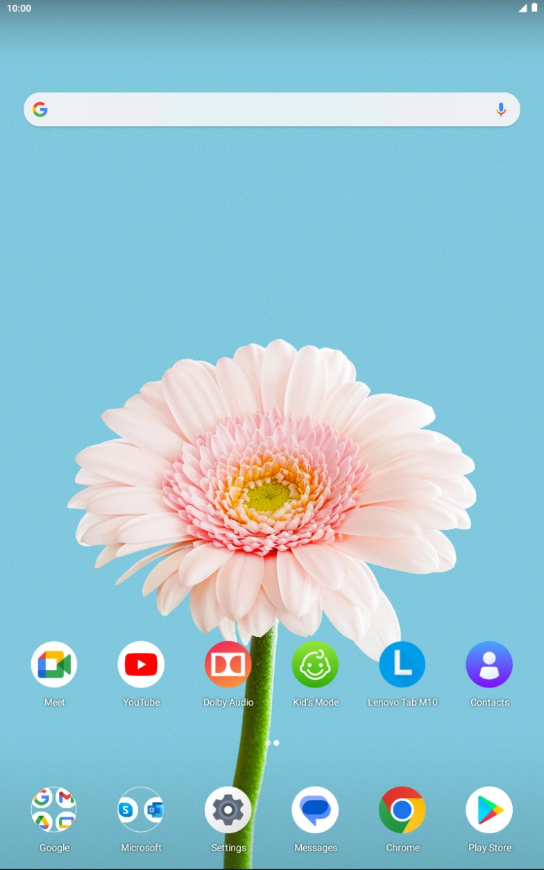 When your tablet is turned on, you can always see the battery power level. The larger the coloured section of the battery icon, the more remaining battery power.