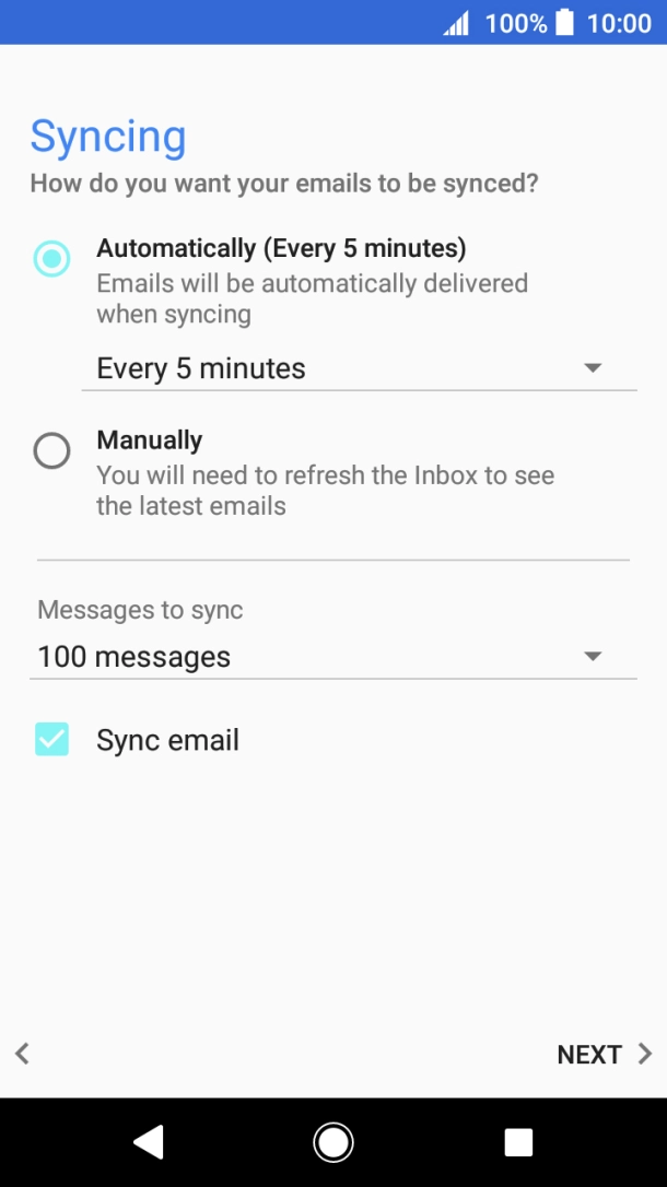Press the drop down list below 'Automatically (Every 5 minutes)'. Press the drop down list below 'Automatically (Every 5 minutes)'.
