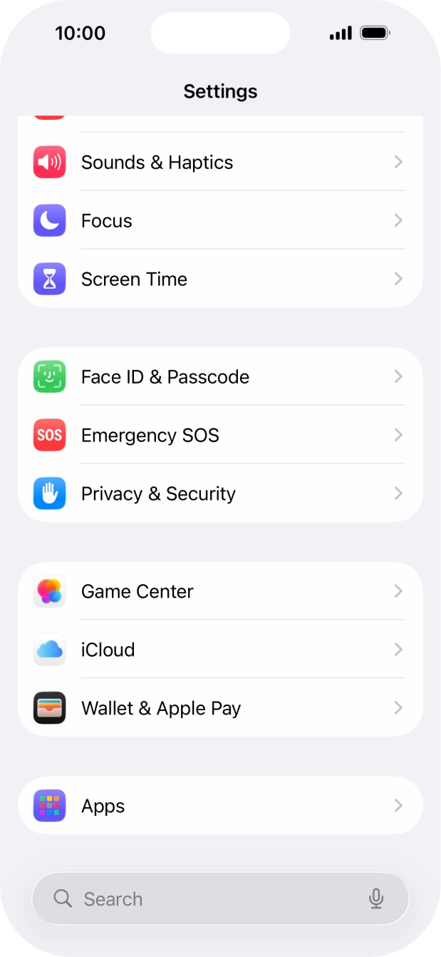 Press Face ID & Passcode. Press Face ID & Passcode.