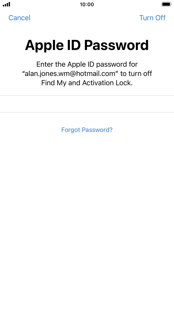 Press Turn Off.