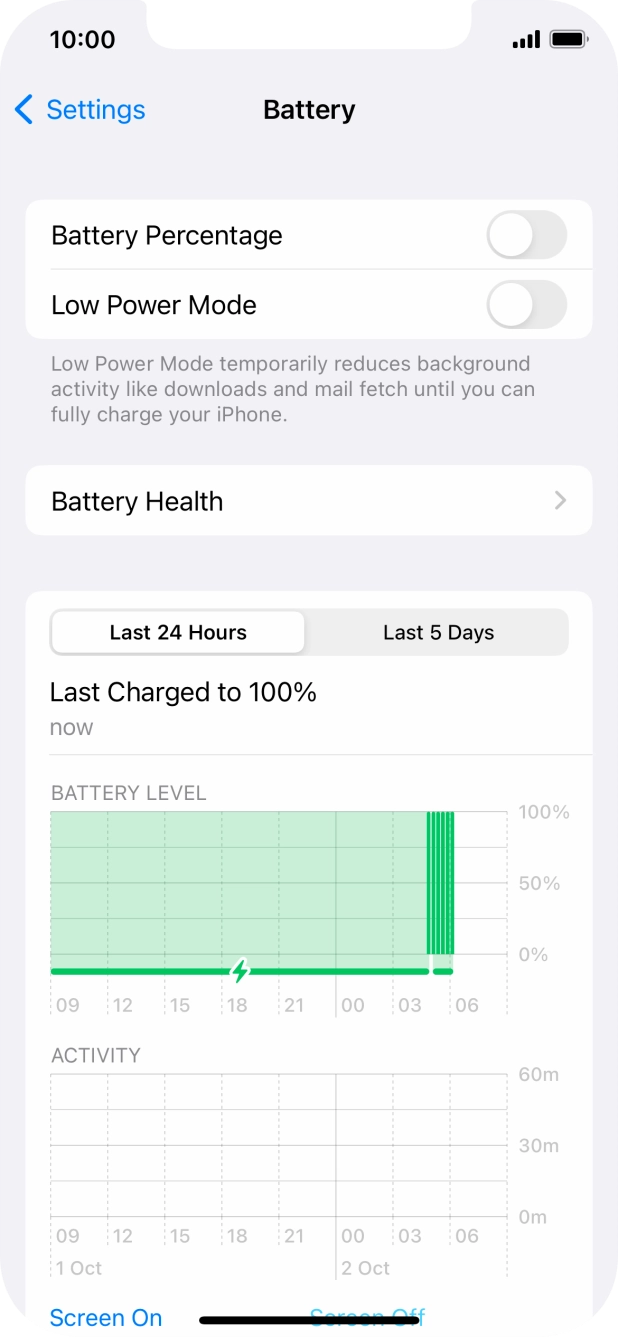 Press the indicator next to 'Low Power Mode' to turn on the function.