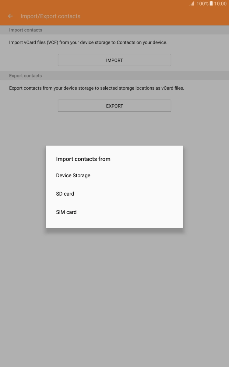 Press SIM card.