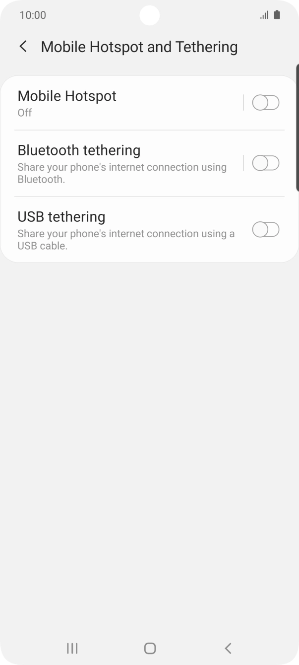 Press Mobile Hotspot.