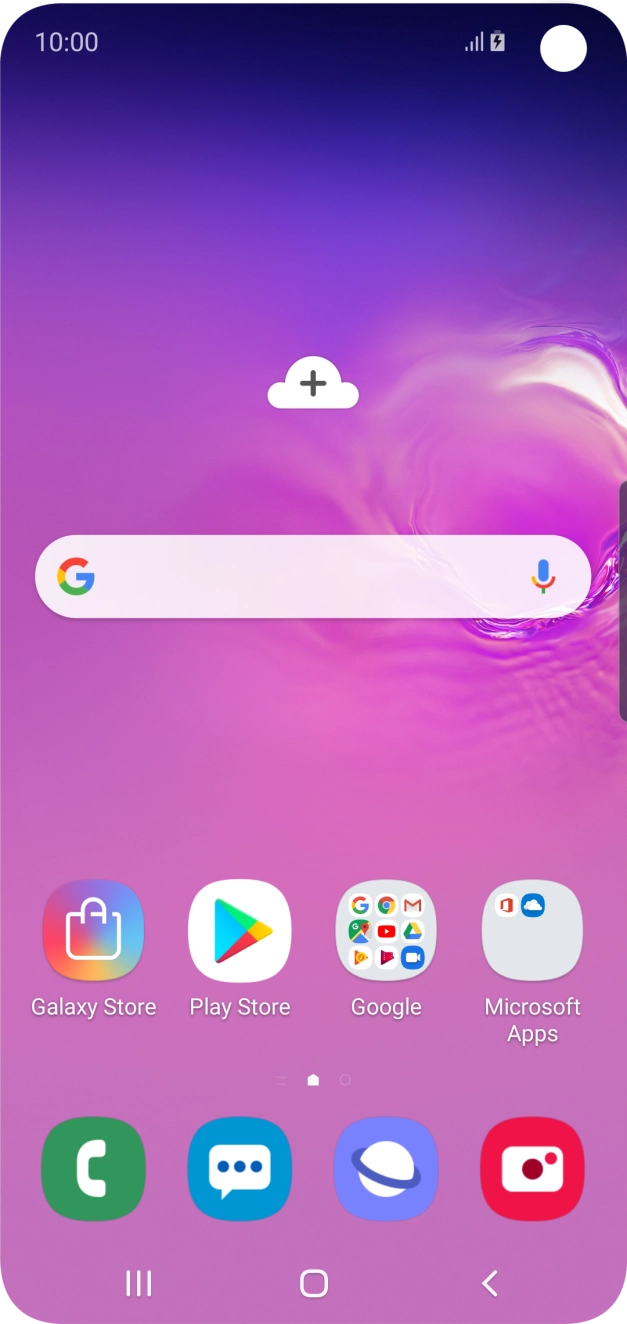 When the battery charging icon is displayed, charging is in progress.