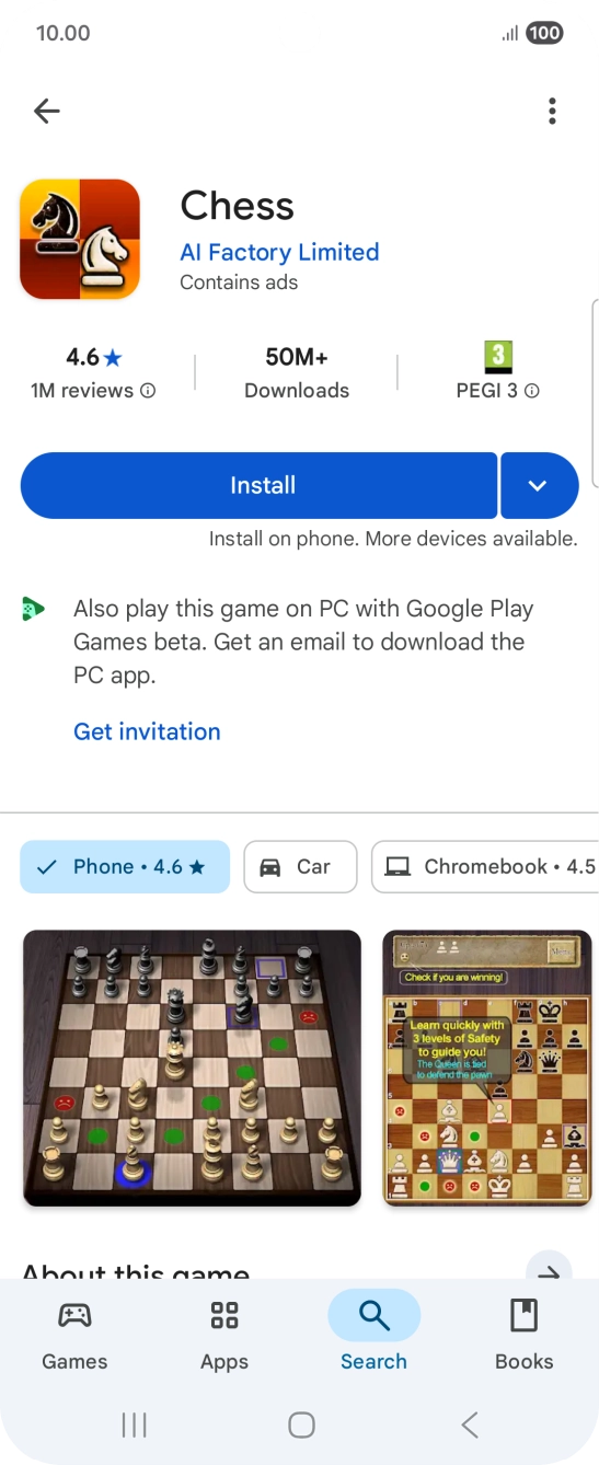 Press Install and follow the instructions on the screen to install the app. Press Install and follow the instructions on the screen to install the app.