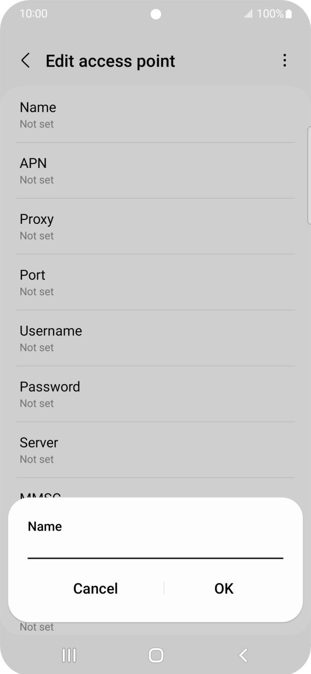 Key in O2 UK Internet and press OK. Key in O2 UK Internet and press OK.