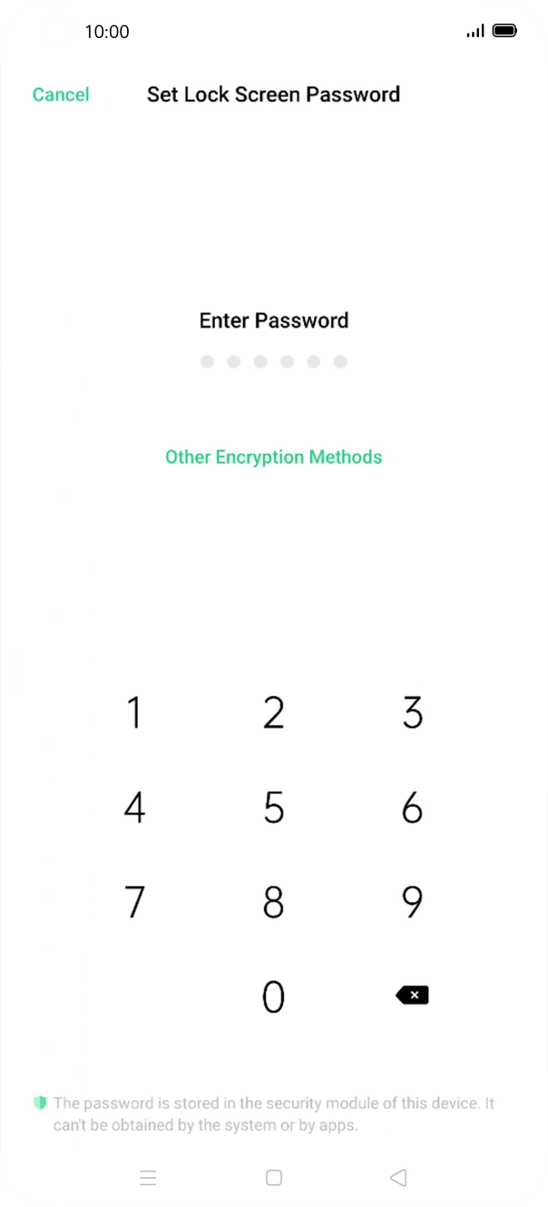 Press Other Encryption Methods. Press Other Encryption Methods.
