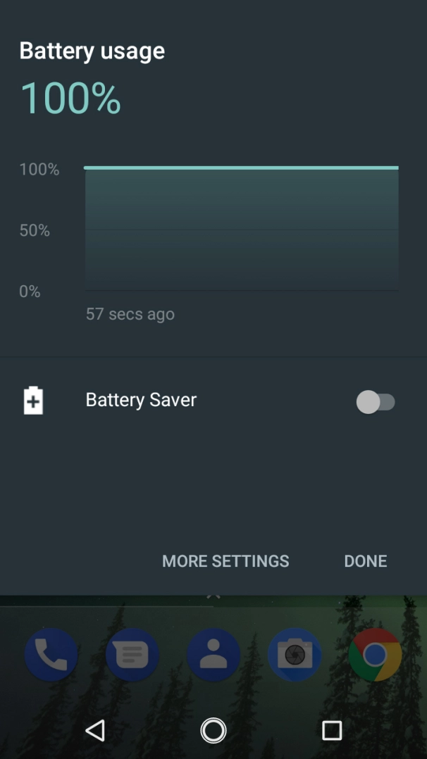 Press the indicator next to 'Battery Saver' to turn the function on or off.