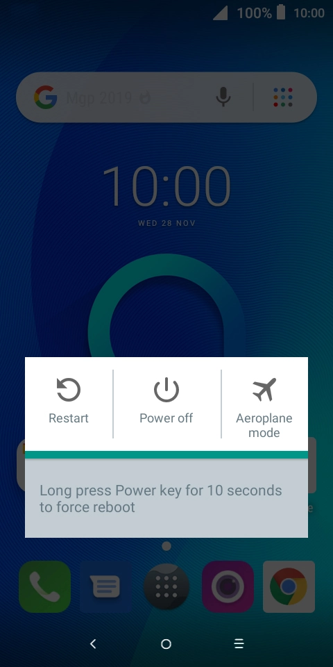 Press Power off.