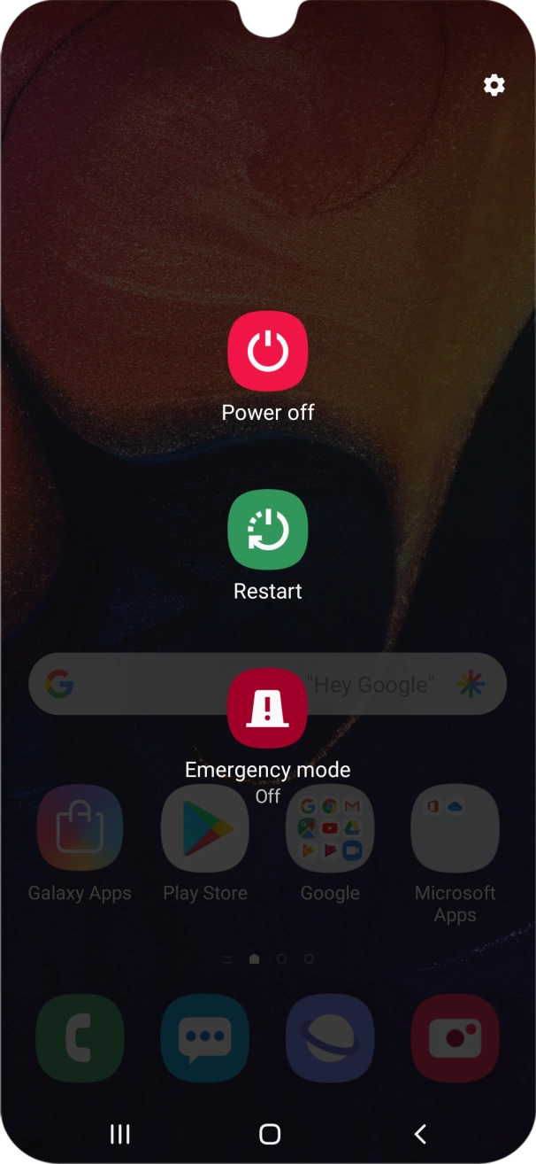 Press Power off.