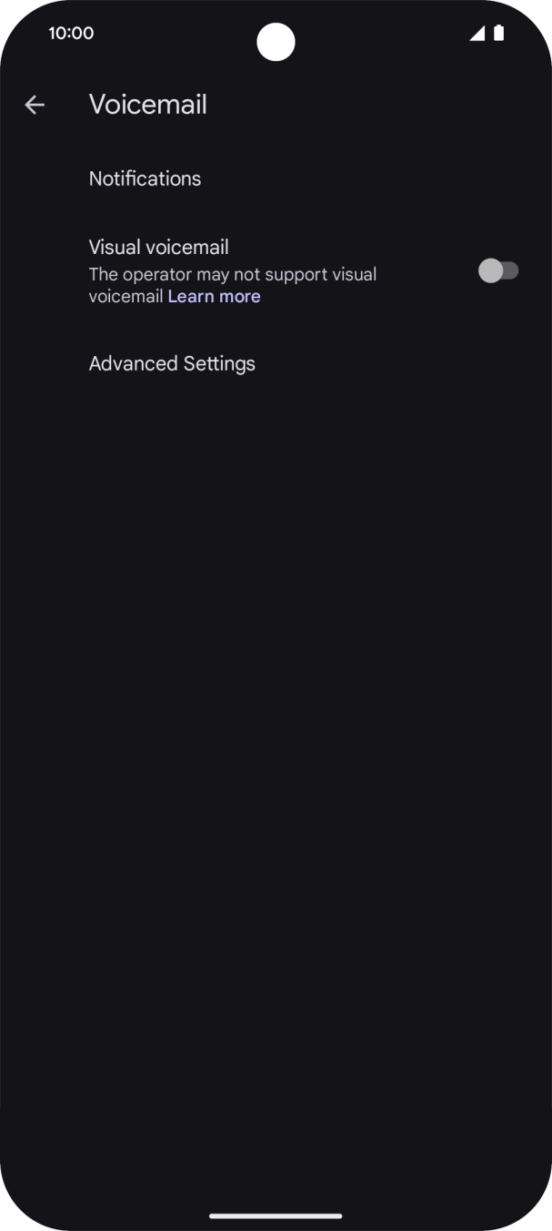 Press Advanced Settings. Press Advanced Settings.