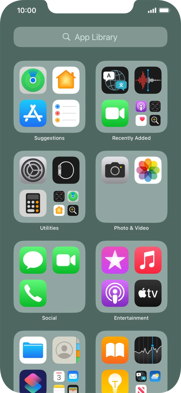 Press the required app. Press the required app.