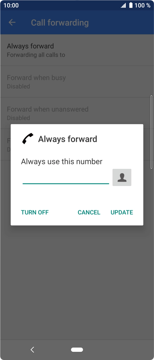 Press TURN OFF.