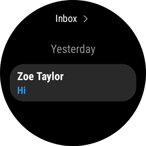 Press the required email to read it.