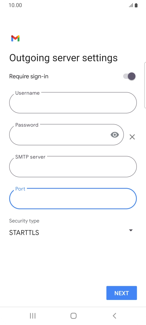 Press the drop down list below 'Security type'. Press the drop down list below 'Security type'.