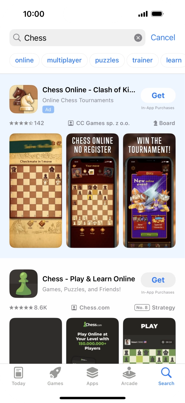 Press the required app. Press the required app.