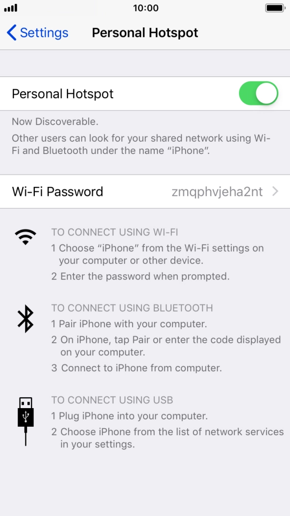 Press Wi-Fi Password and key in the required password. Press Wi-Fi Password and key in the required password.