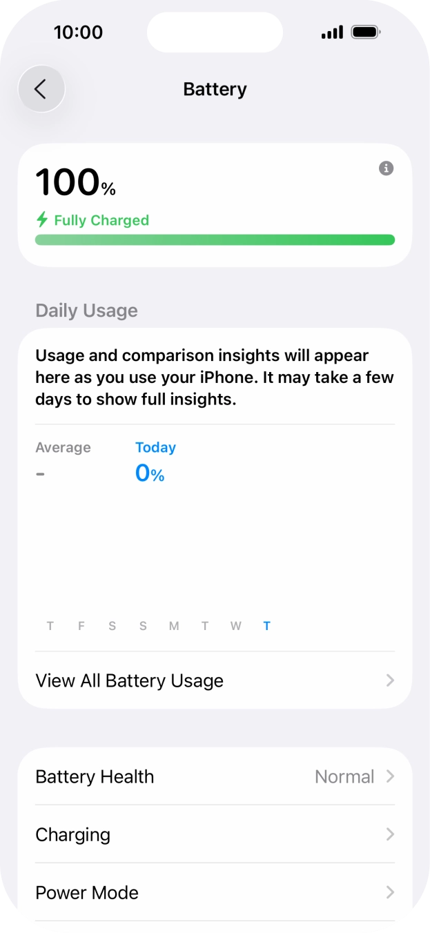 Press Power Mode.
