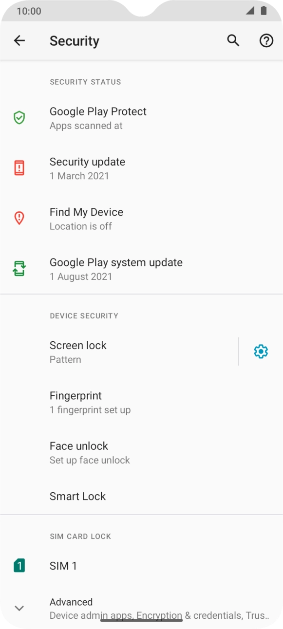 Press Screen lock and key in the current phone lock code. Press Screen lock and key in the current phone lock code.