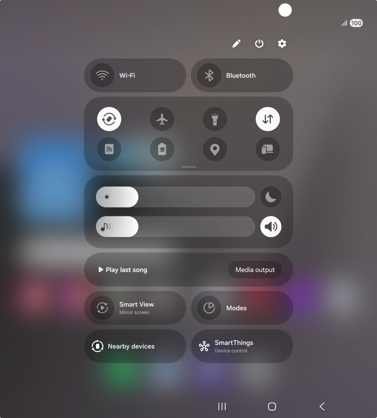 Press the settings icon. Press the settings icon.