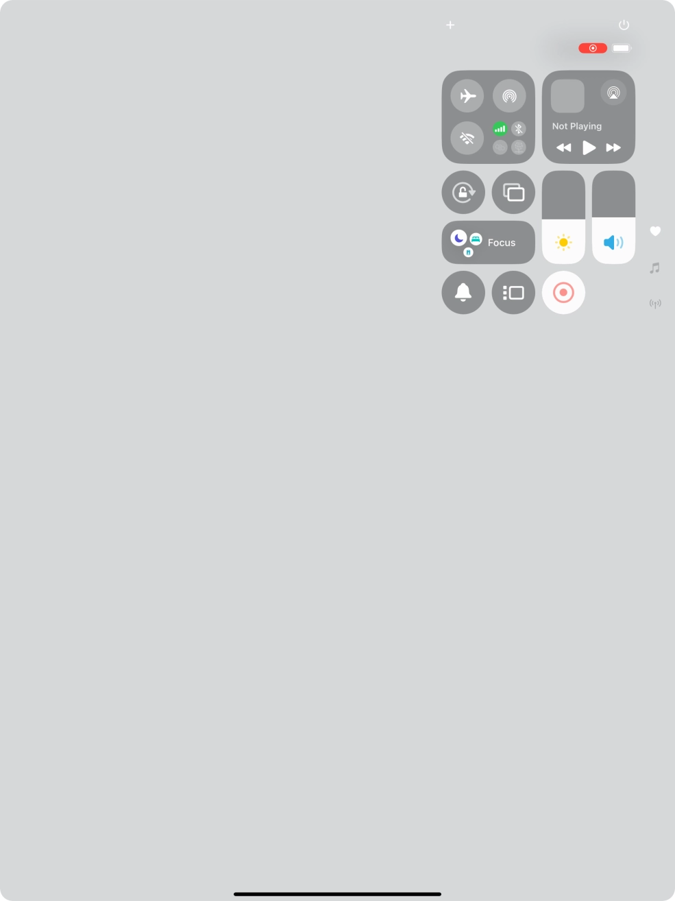 Press the screen recording icon to stop the recording.