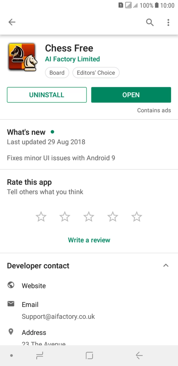 Press UNINSTALL.