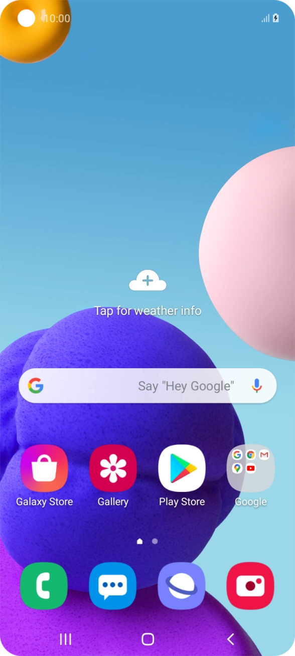 When the battery charging icon is displayed, charging is in progress.