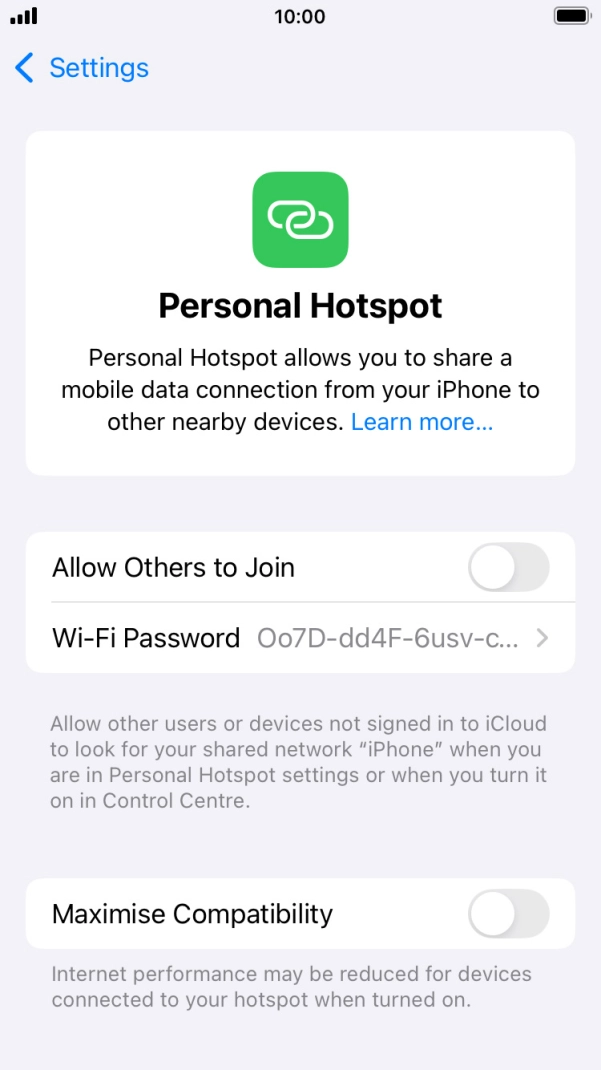 Press Wi-Fi Password and key in the required password. Press Wi-Fi Password and key in the required password.