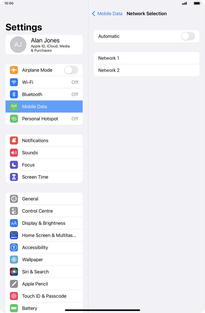 If you turn off the function, press the required network. If you turn off the function, press the required network.