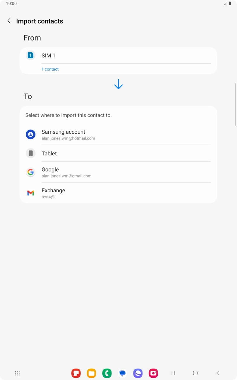 Press the required Google account.