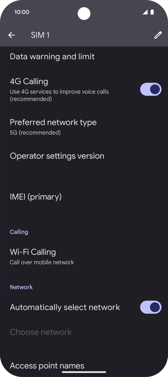 Press the indicator next to 'Automatically select network' to turn off the function and wait while your phone searches for networks. Press the indicator next to 'Automatically select network' to turn off the function and wait while your phone searches for networks.
