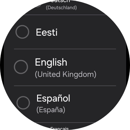 Press the required language. Press the required language.