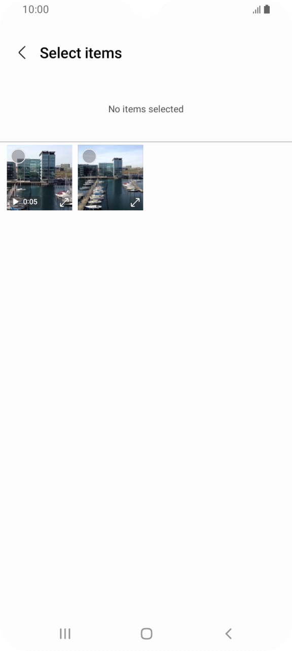Press the required picture. Press the required picture.