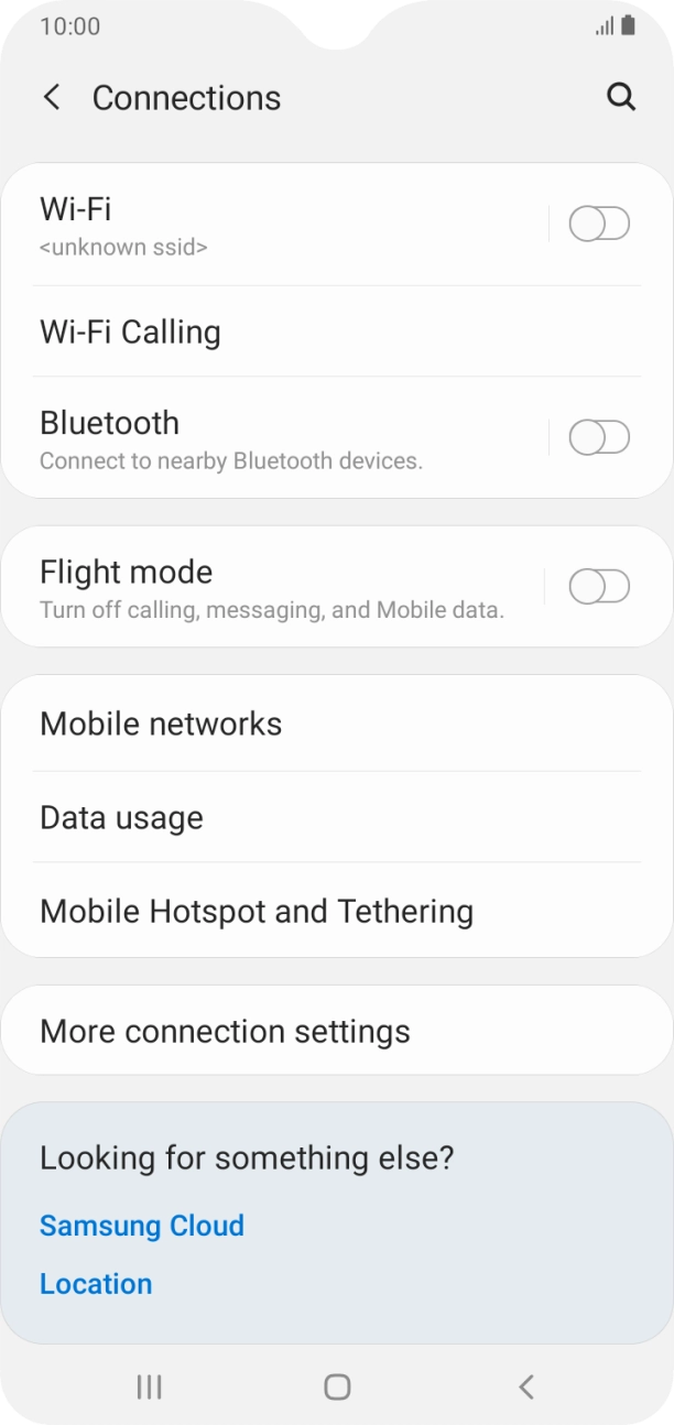 Press Data usage.